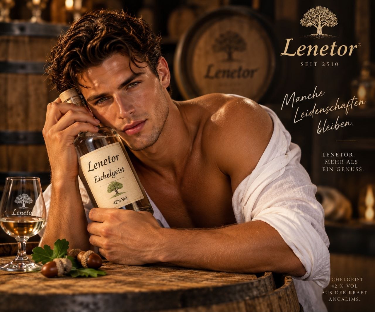 Das bekannte Motiv der Lenetor-Eichelgeist-Kampagne