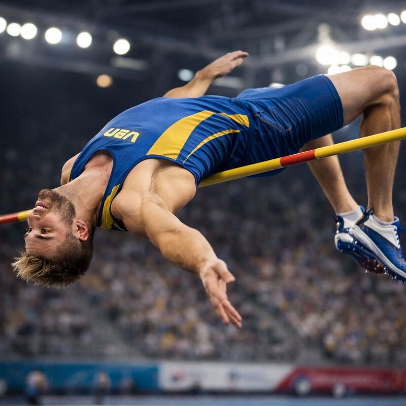 Joran Kelthis beim Überspringen der Latte (Platzhalter)